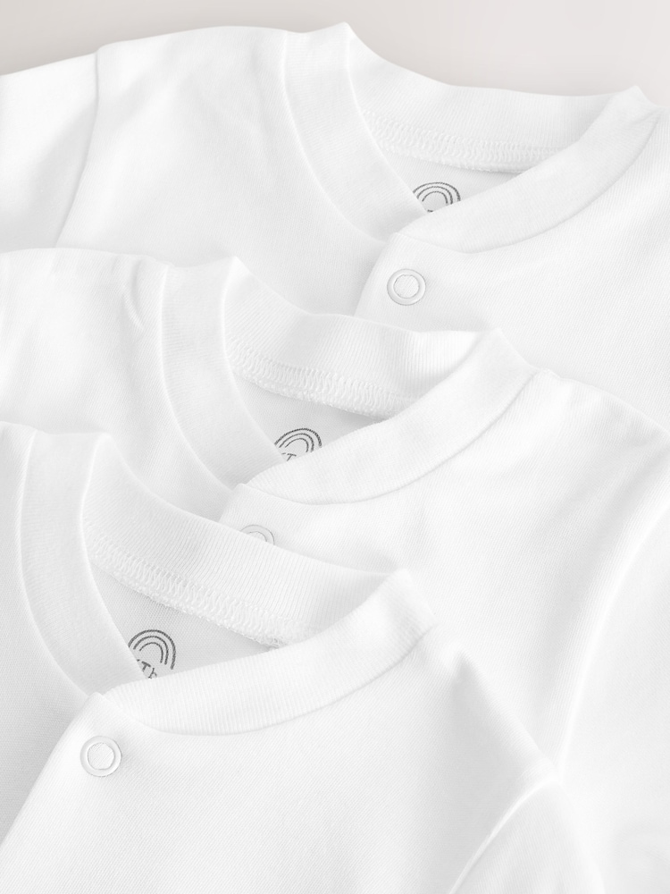Bela - Hip Displazija 100% Bombažni dojenček Sleepsuits 3 komplet (0-3let) - Slika 4 iz 4 Bela - Hip Displazija 100% Bombažni dojenček Sleepsuits 3 komplet (0-3let) - Slika 4 iz 4