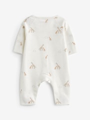Neutral Premature Baby 100% Cotton Sleepsuits 3 Pack (0-0mths) - Image 5 of 6