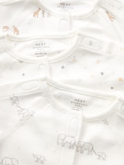 Neutral Premature Baby 100% Cotton Sleepsuits 3 Pack (0-0mths) - Image 6 of 6