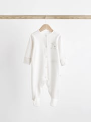 Neutral Bunny 100% Cotton Delicate Baby Sleepsuits 3 Pack (0-2yrs) - Image 5 of 12