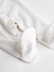 Neutral Bunny 100% Cotton Delicate Baby Sleepsuits 3 Pack (0-2yrs) - Image 9 of 12