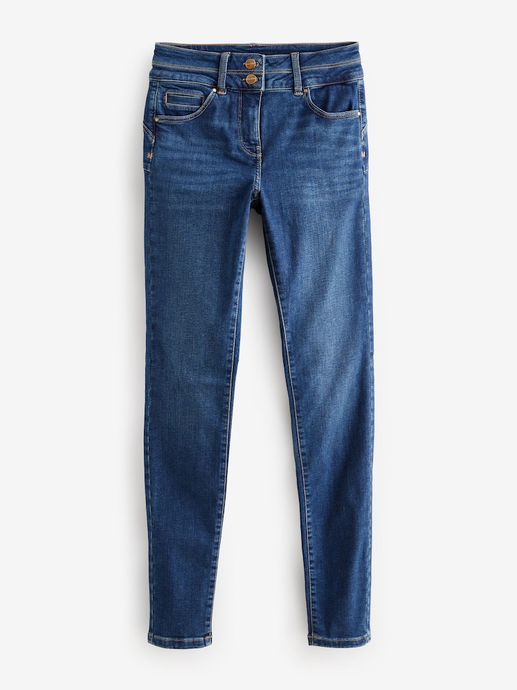 Délavage bleu moyen - Jean skinny coupe slim à effet rehausseur - Image 5 of 6