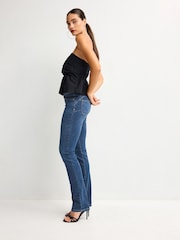 Mid Blue Wash Slim Lift And Shape Bootcut Jeans - Image 2 of 7