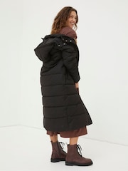 FatFace Black Harley Long Puffer Coat - Image 4 of 6