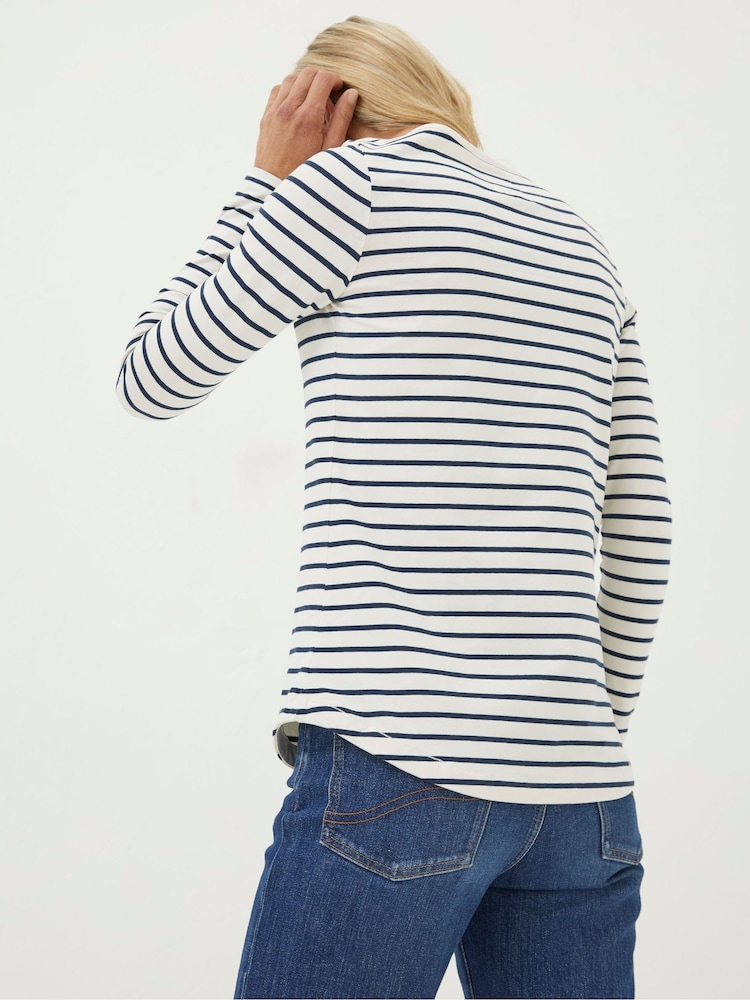 FatFace Breton Cream T-Shirt - Image 2 of 5