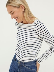 FatFace Breton Cream T-Shirt - Image 3 of 5