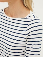 FatFace Breton Cream T-Shirt - Image 4 of 5