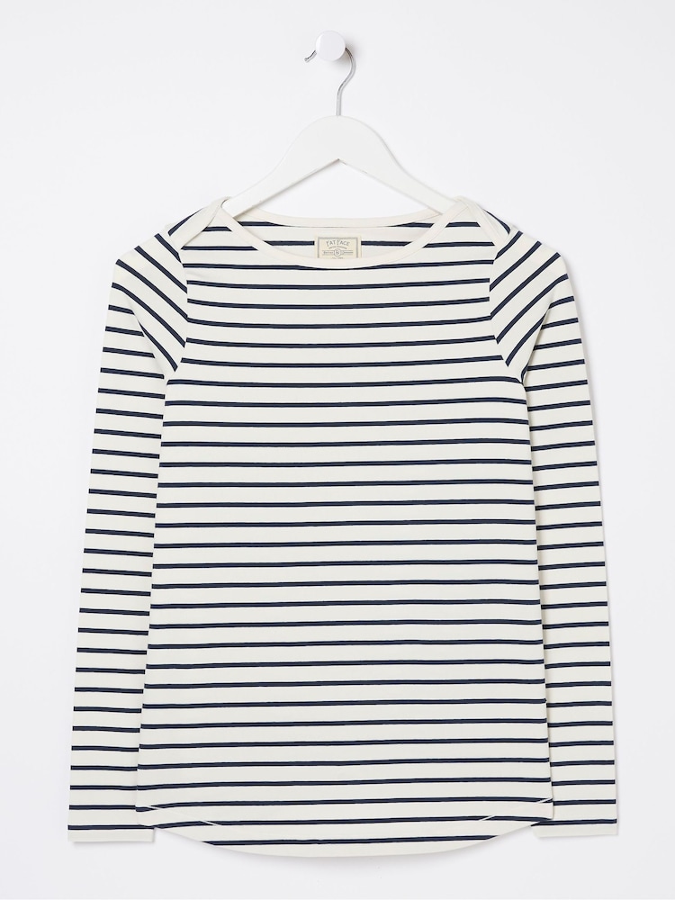 FatFace Breton Cream T-Shirt - Image 5 of 5