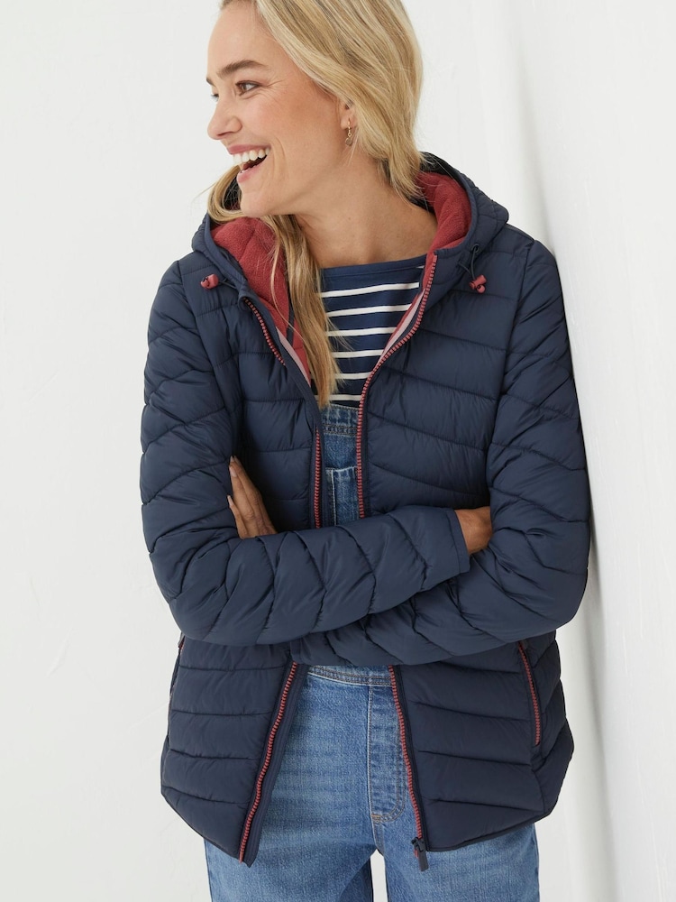 FatFace Blue Ruby Lightweight Puffer Jacket - Image 1 of 5