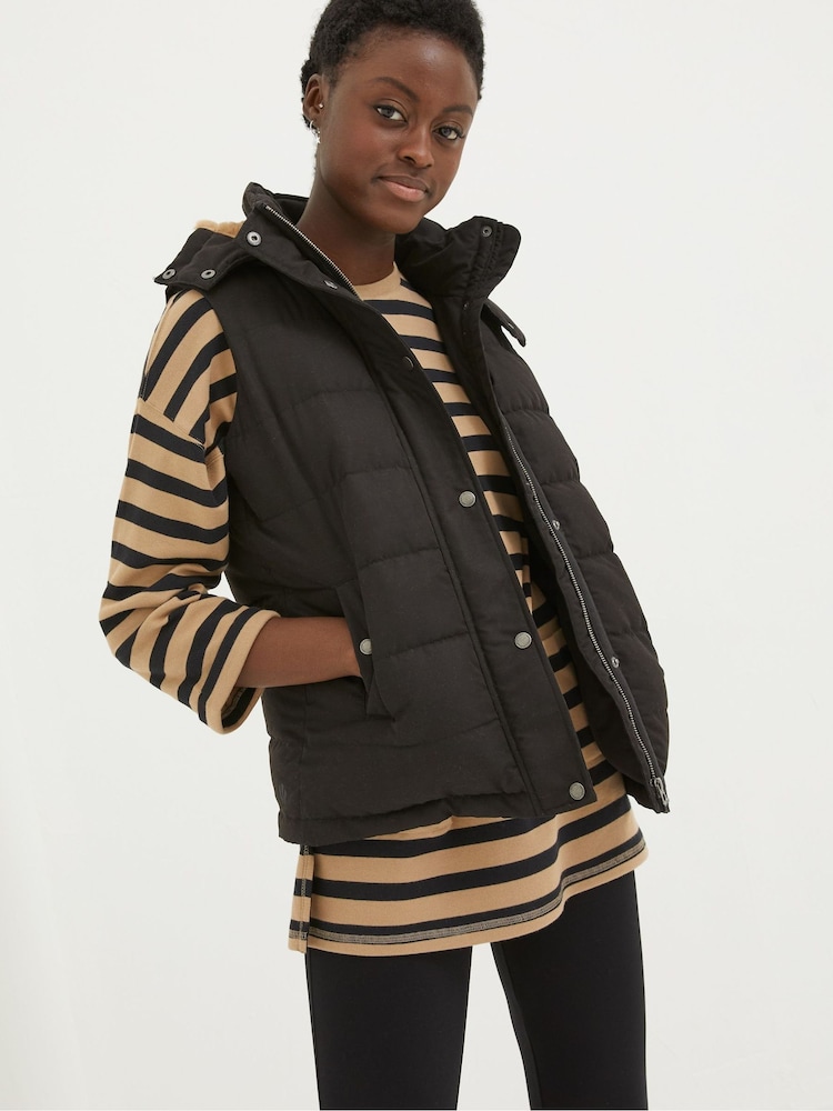 FatFace Black Gilet - Image 1 of 5