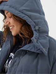 FatFace Blue Harley Long Puffer Coat - Image 5 of 6