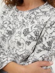 FatFace Cream Amari Jaquard Sweatshirt - Image 4 of 6