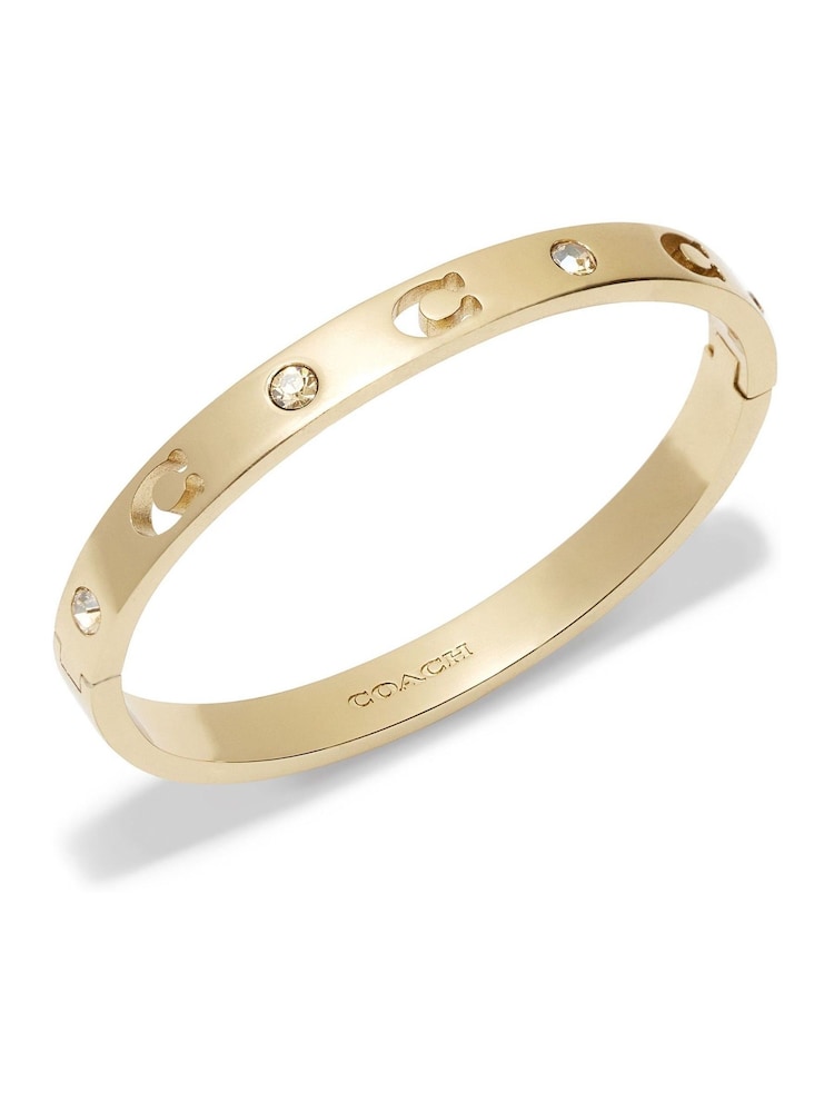 Dorado - Brazalete con piedras Signature de COACH - Imagen 2 de 3
