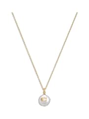 Collar en tono dorado con colgante de perla de COACH - Imagen 1 de 3