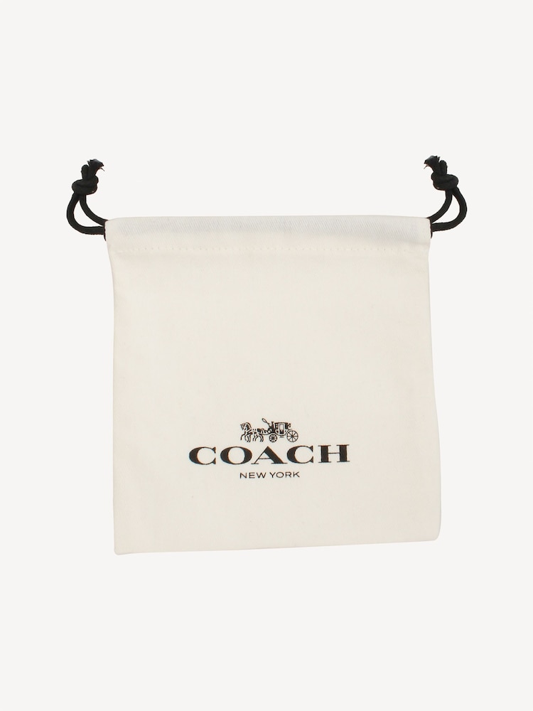 COACH Gold Tone Signature Coin Pearl Pendant Necklace - Image 3 of 3 COACH Gold Tone Signature Coin Pearl Pendant Necklace - Image 3 of 3