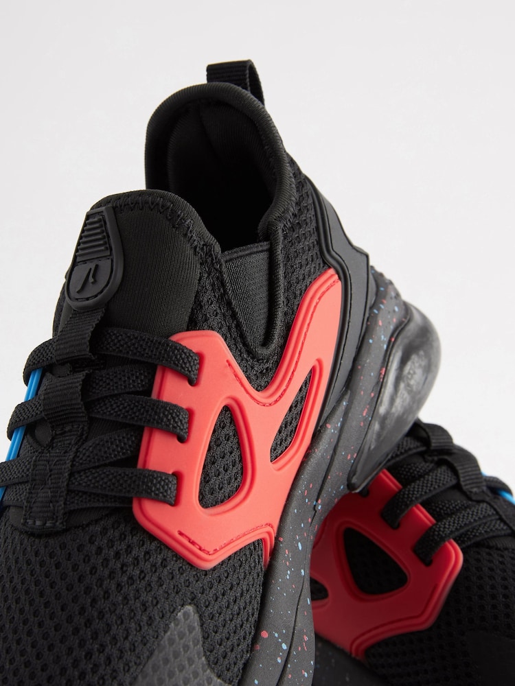 Red/Blue Elastic Lace Trainers - Image 4 of 5