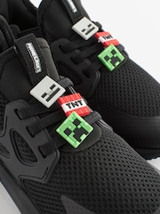 Black/Green Minecraft Elastic Lace Trainers - Image 5 of 6