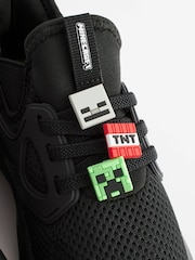Black/Green Minecraft Elastic Lace Trainers - Image 6 of 6