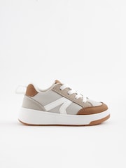 Neutral Standard Fit (F) Elastic Lace Trainers - Image 2 of 5