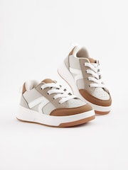 Neutral Standard Fit (F) Elastic Lace Trainers - Image 3 of 5