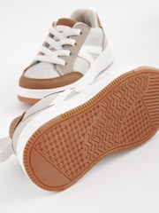 Neutral Standard Fit (F) Elastic Lace Trainers - Image 4 of 5