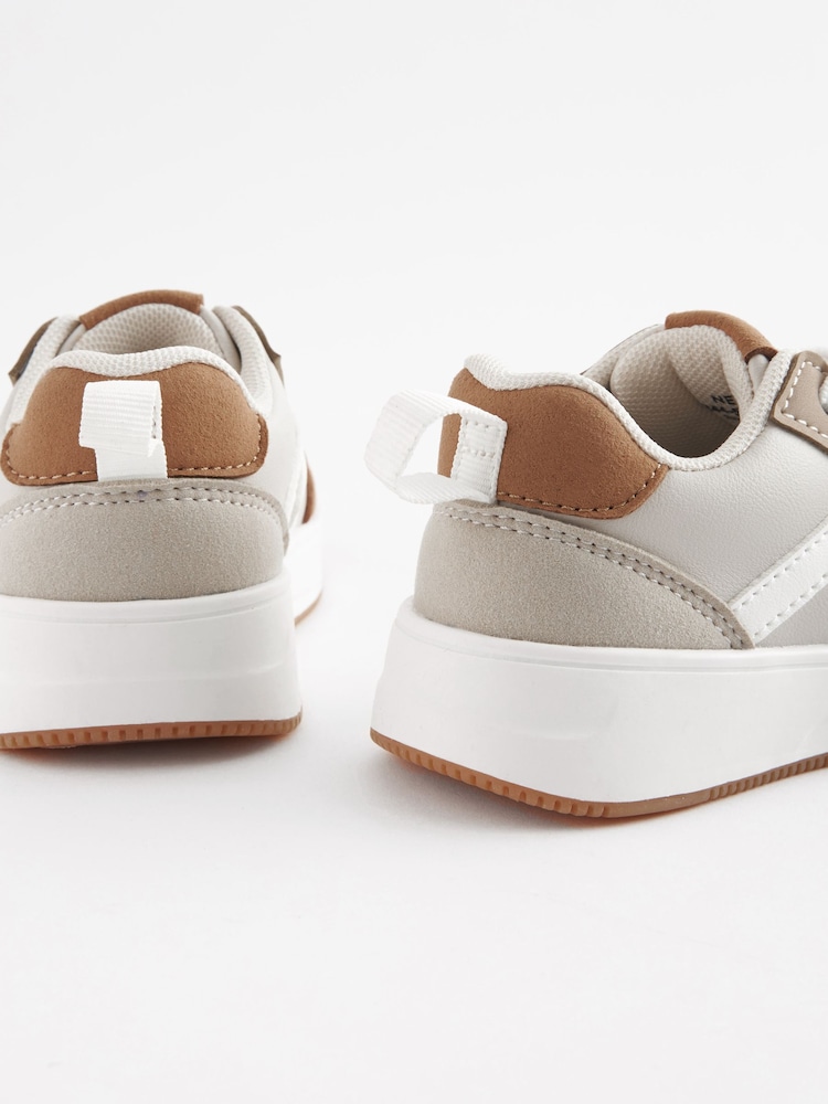 Neutral Standard Fit (F) Elastic Lace Trainers - Image 5 of 5