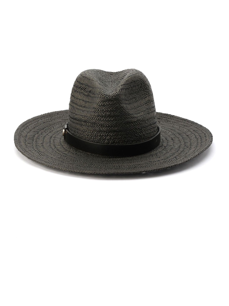 AllSaints Alternating Weave Black Fedora - Image 1 of 3 AllSaints Alternating Weave Black Fedora - Image 1 of 3