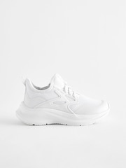 White Elastic Lace Trainers - Image 2 of 6