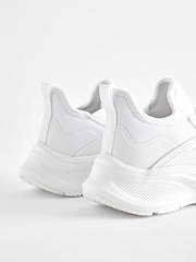 White Elastic Lace Trainers - Image 3 of 6
