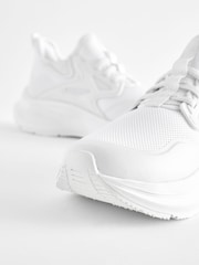 White Elastic Lace Trainers - Image 5 of 6