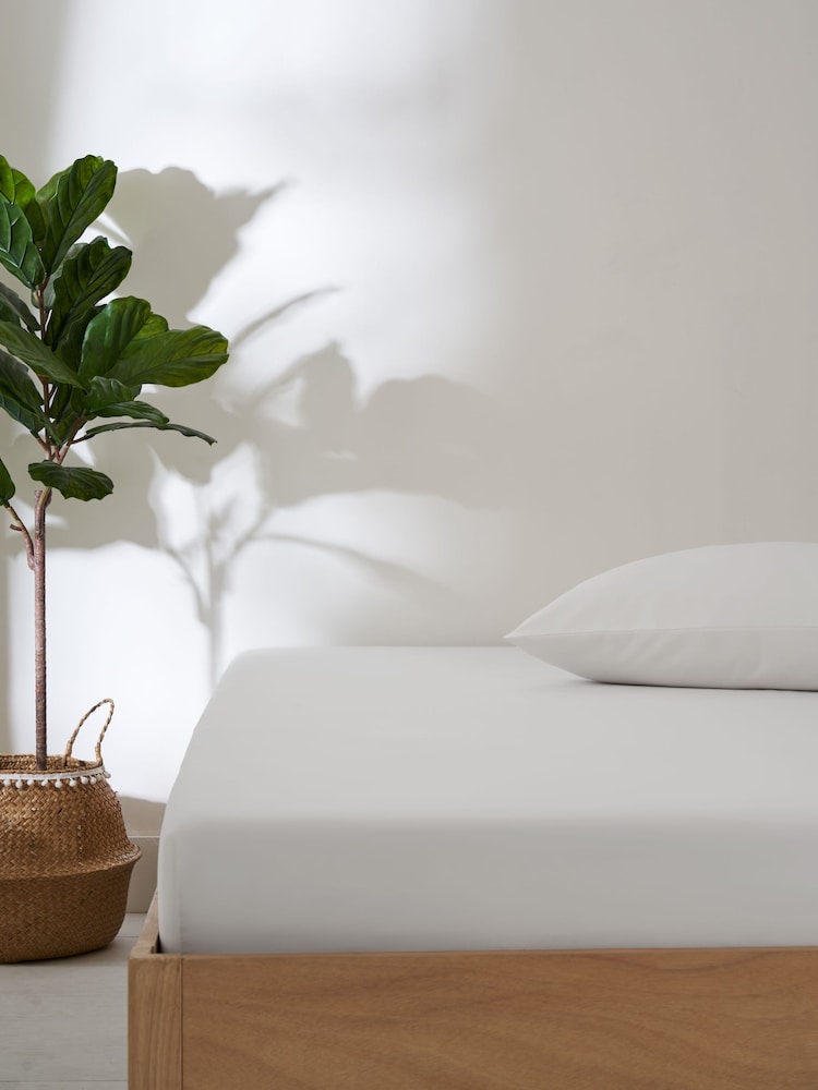 White Non Iron Simply Soft Fitted Sheet - Image 1 of 1