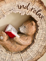 Natural Bertie Bear Reading Hanging Decoration - Image 2 of 4