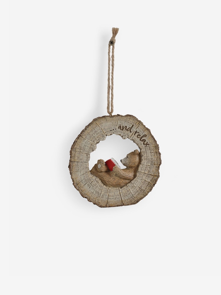 Natural Bertie Bear Reading Hanging Decoration - Image 4 of 4