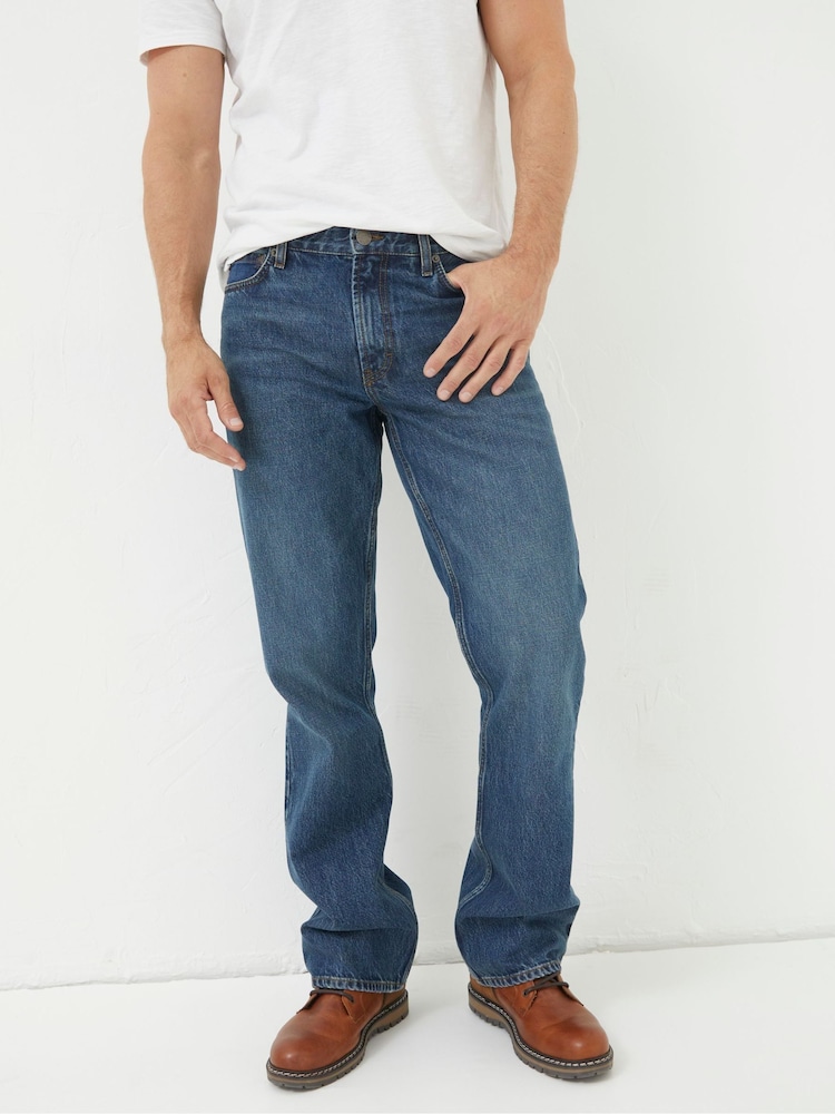 FatFace Dark Blue Bootcut Jeans - Image 2 of 5