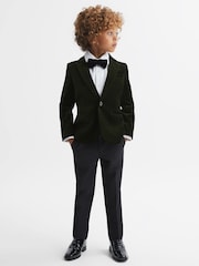 Reiss Emerald Apsara 9-14 yrs Slim Fit Velvet Single Breasted Blazer - Image 1 of 6