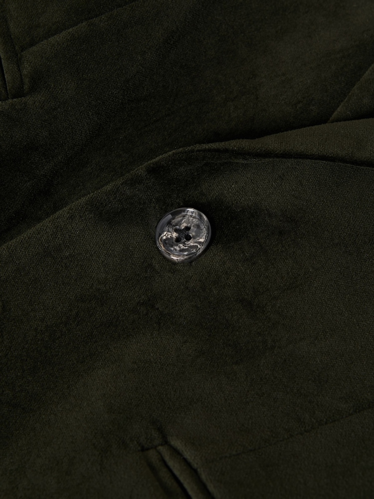 Reiss Emerald Apsara 9-14 yrs Slim Fit Velvet Single Breasted Blazer - Image 6 of 6