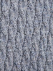 Reiss Isla Blue Richmond Senior Cashmere Knitted Half-Zip Funnel Neck Jumper - Image 6 of 6