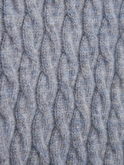 Reiss Isla Blue Richmond 3-9 yrs Cashmere Knitted Half-Zip Funnel Neck Jumper - Image 6 of 6