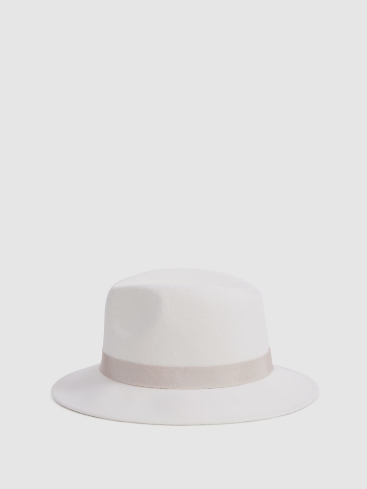 Reiss Ivory Ally Wool Fedora Hat - Image 1 of 4