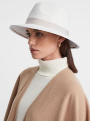 Reiss Ivory Ally Wool Fedora Hat - Image 2 of 4