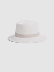 Reiss Ivory Ally Wool Fedora Hat - Image 3 of 4