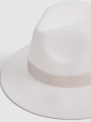 Reiss Ivory Ally Wool Fedora Hat - Image 4 of 4
