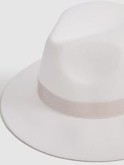 Reiss Ivory Ally Wool Fedora Hat - Image 5 of 5