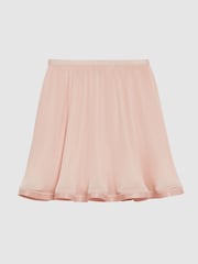 Reiss Pink Violet 4-9 yrs Pleated Satin Trim Skirt - Image 2 of 6