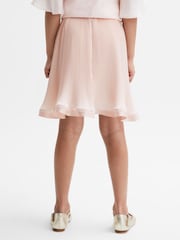 Reiss Pink Violet 4-9 yrs Pleated Satin Trim Skirt - Image 5 of 6