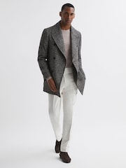 Reiss Mink Wessex Merino Wool Crew Neck Jumper - Image 3 of 5