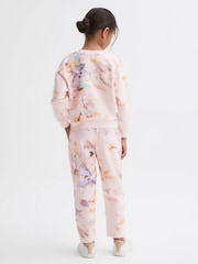 Reiss Ivory Emmi 9-14 yrs Floral Print Joggers and Jumper Set - Image 5 of 7