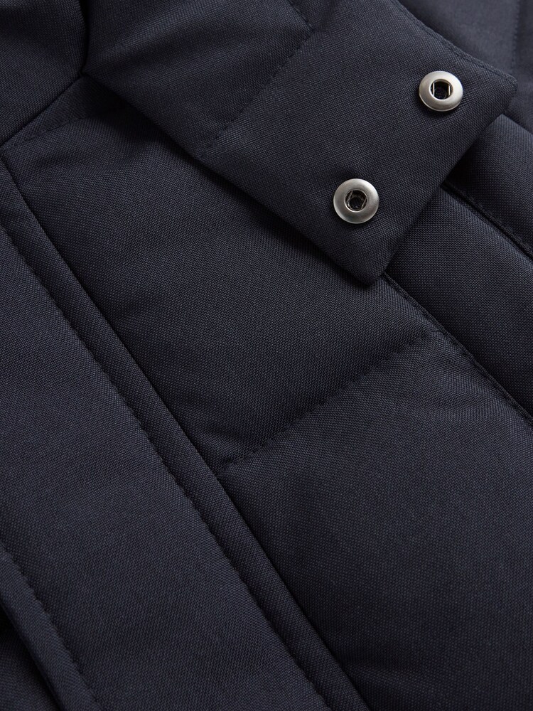 Reiss Navy Isaac Junior Quilted Hooded Coat With Linen - Image 6 of 6 Reiss Navy Isaac Junior Quilted Hooded Coat With Linen - Image 6 of 6