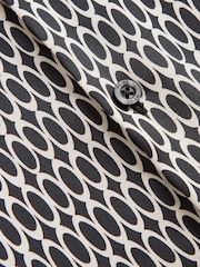 Reiss Black Mozart Monogram Button-Through Shirt - Image 6 of 6