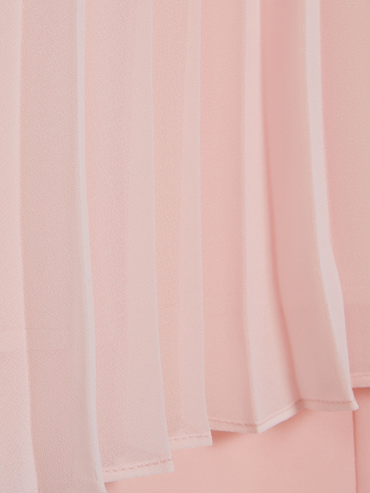 Reiss Pink Tommi Pleated Flare Sleeve Top - Image 6 of 6